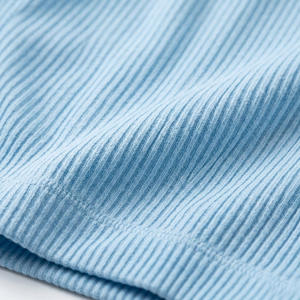 Camiseta Corta con Cuello Acanalado para Mujer, Ajuste Ceñido, Manga Corta, Transpirable, Spandex/Nylon, Sin Costuras, para Entrenamiento, Venta al por Mayor - Product Image 6