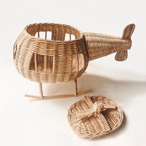 ของเล่นเครื่องบินน่ารัก เฮลิคอปเตอร์หวาย ราคาถูก เครื่องบินเด็ก ของเล่นเสริมสร้างจินตนาการสำหรับเด็ก - Product Image 3