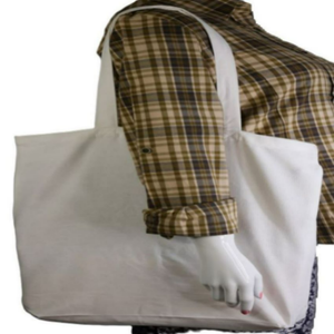 Sacs fourre-tout en toile de coton biologique recyclé écologiques, logo imprimé en sérigraphie personnalisé, structure simple, durabilité, recyclables - Product Image 2