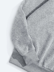 เสื้อสเวตเชิ้ตผู้ชายผ้าฝ้ายหนาน้ำหนักมาก 100% สกรีนโลโก้ได้ คอกลม แขนยาว ผ้าฟลีซคุณภาพสูง สีพื้นเรียบ สำหรับฤดูหนาว - Product Image 5