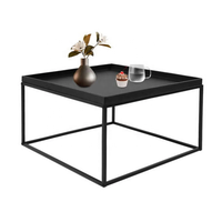 Table centrale en bois de la meilleure qualité avec base en métal enduit de poudre bonne conception 2025 article de luxe moderne en gros meilleure vente