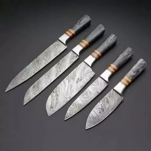 Juego de Cuchillos de Chef Hechos a Mano de Acero de Damasco para Cocina, Afilados, Cómodos, Forjados con Acabado Premium, Colección Excepcional - Product Image 3
