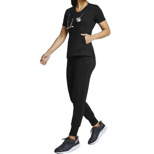 Manufacturer Custom Stylish Design Fitted <b>Scrub</b> Top With Zipper Salon and Beauty Uniform Sets Women Men <b>Scrub</b> Uniforms - Product Image 5