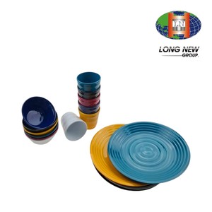 Nouvel ensemble de vaisselle en plastique personnalisé OEM/ODM avec design à poignée ondulée - Product Image 2