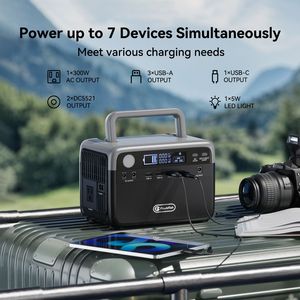 Per la centrale elettrica portatile Flashfish 300W 60W pannello solare 230.4Wh LiFePO4 batteria di Backup prese AC per le emergenze di uragano - Product Image 3
