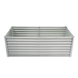 Jardinière rectangulaire surélevée en métal galvanisé de 6,3 x 2 pieds pour la culture de légumes et de fruits, lot de pots - Product Image 1