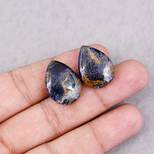 Piedra Preciosa de Pietersite de Alta Calidad, Corte Briolette en Forma de Pera de 12x16mm, Pulido Brillante, Suave, para Joyería de Plata, Colgante, Pendientes - Product Image 6