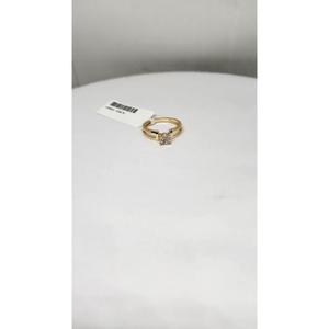 Womens Luxury <b>14K</b> <b>Gold</b> Diamond <b>Ring</b> with 0.17ct Natural Small Diamonds HI Color SI Purity Rhodium Finish IGI Certified - Product Image 1