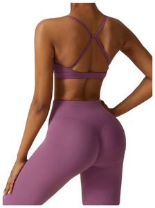 Nouvel ensemble de sport pour femme, automne-hiver, 4 pièces, haut court et leggings sans coutures, manches longues, qualité supérieure - Product Image 5