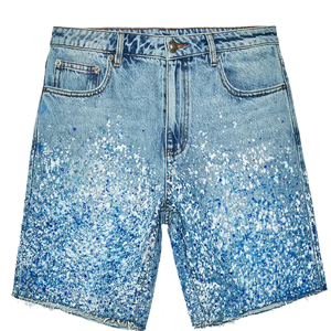 Good Manufacturer Rhinestone Shorts Fully Customized Hot Selling Top Trending Anti Wrinkle Rhinestone Shorts with High Quality - Product Image 3