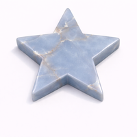 Angelit-Kristall Geschnitzter Sternstein für Feng Shui, Liebespaar-Dekoration, Heilung, Meditation, Reiki-Energie - Großhandelslieferant