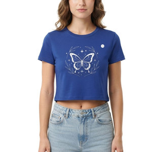 Nouveauté - T-shirt court pour femme, manches courtes, coupe courte, style décontracté, tissu doux, confortable, style moderne pour tous les jours - Product Image 1