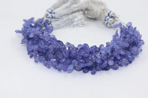 Cuentas en forma de pera facetadas de tanzanita natural al por mayor 5*8mm 9 pulgadas con taladro lateral para la fabricación de joyas - Product Image 6