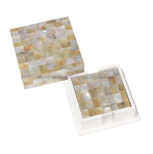 High Quality Bone Inlay <b>coaster</b> New Design Piece Hot Selling Bone Inlay Tea <b>Coasters</b> by India Handicraft - Product Image 3