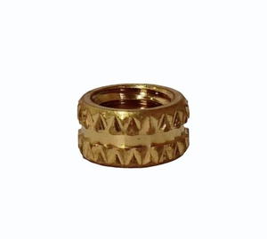 Écrou rond fileté en laiton M4 x 6 mm de qualité supérieure, fournisseur en gros, composant en laiton tourné avec précision, matériel électrique - Product Image 1