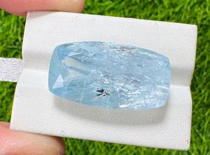 พลอยอะความารีนธรรมชาติขนาดใหญ่พิเศษ สีน้ำเงิน สำหรับทำเครื่องประดับ แหวน จี้ ต่างหู ความใสสูง - Product Image 1