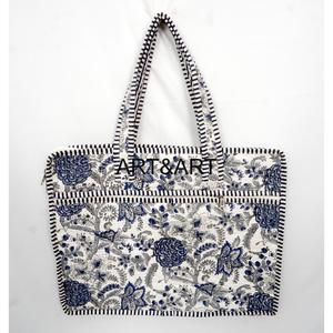 ART&ART Mochila para Portátil de Algodón con Estampado Blanco, Acolchada, Gran Capacidad, Informal, de Viaje, Ligera, Estilo Clásico, Textil - Product Image 1