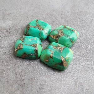 พลอยเทอร์ควอยซ์สีเขียวธรรมชาติทรงคุชชั่นเจียระไนสำหรับทำเครื่องประดับ - Product Image 6