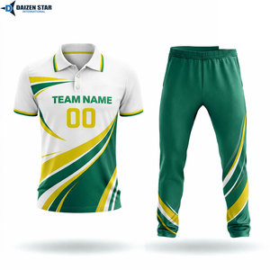 Unisex White Blue Geometric Print Sports Kit Short Sleeve cricket uniform With Matching <b>Pants</b> Quick Dry Regular Fit All Seasons - Product Image 2