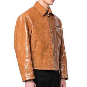 Chaquetas de Cuero Transpirable con Diseño de Cocodrilo, Logotipo Frontal en Lona, Chaqueta de Invierno de Alta Calidad, Resistente al Viento y Antibacteriana para Hombre - Product Image 2