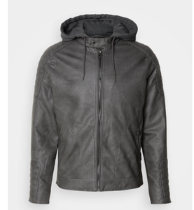 Sweats à capuche en cuir pour hommes – Vêtements d'extérieur décontractés d'hiver pour commandes d'exportation, avec surface en cuir souple et coupe décontractée pour le quotidien - Product Image 1