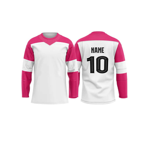 เสื้อฮอกกี้น้ำแข็งสั่งทำพิเศษปี 2026 ออกแบบโลโก้ของคุณเอง คุณภาพสูง ระบายอากาศได้ดี ผลิตตามแบบ OEM โพลีเอสเตอร์ สายรัดปรับได้ สำหรับทุกเพศ - Product Image 5