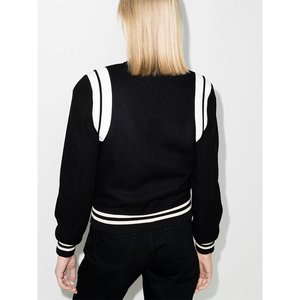 Veste universitaire en coton tricoté de haute qualité pour femme, manches longues, col rabattu, simple boutonnage, hiver, écologique, séchage rapide - Product Image 5