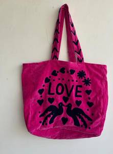 Wholesale Handmade Suzani Embroidered Velvet Tote Bag Luxury Love Bird Print Casual Shoulder Bag Eco-Friendly Shopping <b>Handbags</b> - Product Image 2