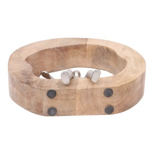 Sculpture circulaire figurative en bois faite à la main, décoration de table, art minimaliste, artisanat pour salon, cadeau - Product Image 2