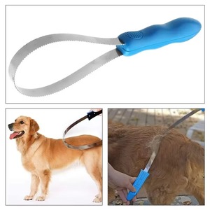 Grattoir à poils de cheval en acier inoxydable dentelé, brosse de toilettage efficace pour enlever les poils d'animaux pour chevaux, chiens et bétail - Product Image 6