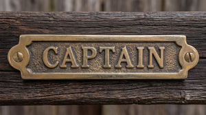 Decorative Vintage Antique Handmade Brass Nameplate Nautical <b>Signs</b> Solid Cast Brass Door <b>Plaques</b> Personalized Maritime Gift - Product Image 2