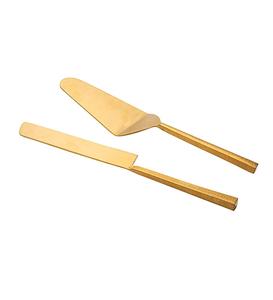 Juego de Cuchillos para Mantequilla de Acero Inoxidable con Mango de Resina, Diseño de Puntos Dorados, Espátula Plana, Ecológico, Ambidiestro, Acabado Pulido, Apto para Lavavajillas - Product Image 4