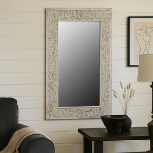 Contemporary Full Body <b>Mirror</b> for Apartment Decor Decorative Floral Detailing with Elegant Reflective Clarity - Product Image 1