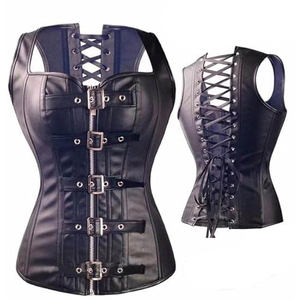 Wholesale High Quality Club Wearing Sexy Leather Customized Color Vintage Animal Print <b>Corset</b> Tank Tops <b>Women</b> Custom Logo - Product Image 5