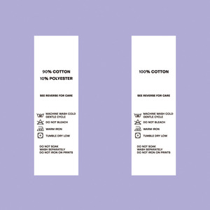 Étiquettes imprimées en satin de polyester lavables et économiques pour vêtements, étiquettes personnalisées avec logo pour vêtements - Product Image 1