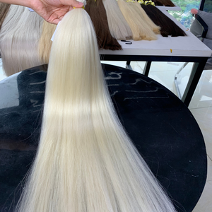 Extensiones de cabello vietnamita a granel Super doble dibujado Color claro estilos de onda natural 50 cm 60 cm 100 gramos - Product Image 2