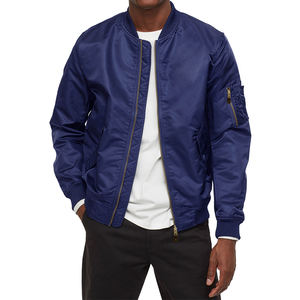 Blouson bomber coupe décontractée pour homme, coupe longue, imprimé personnalisé, style streetwear, coupe-vent, fin, faible MOQ, vente en gros - Product Image 1