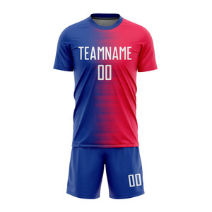 Ensemble de maillots de football personnalisés par sublimation, uniforme de football unisexe, nom et numéro personnalisés, kit respirant avec short d'été - Product Image 2