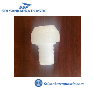 Tornillo hexagonal de HDPE blanco, grado de moldeo por inyección, con rosca, ranurado y moleteado, componente de fijación de plástico para - Product Image 3