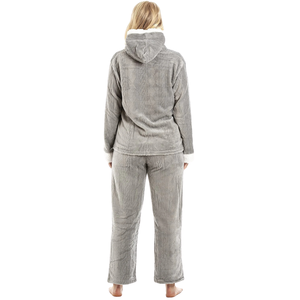 Women Plush Fleece Pullover Hoodie Tracksuit <b>Set</b> Relaxed Fit Trousers Soft Warm Casual Winter <b>Two</b> <b>Piece</b> <b>Lounge</b> Outfit - Product Image 2