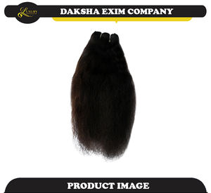 Extensiones de trama de cabello indio crudo sin procesar Cabello de templo indio - Product Image 2