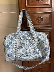 Nouveau design, sac fourre-tout matelassé bohème floral sur mesure, grand sac de voyage en coton pour femmes et voyages - Product Image 2