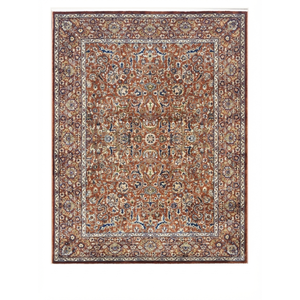 Alfombra de Seda Tejida a Mano, Estilo Persa, con Patrón Floral Ikat, de Lujo, Antibacteriana, Ecológica, de Pelo Medio, para Sala de Estar - Product Image 1