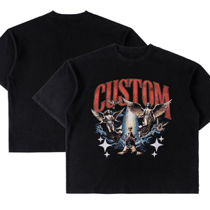 T-shirt personnalisé surdimensionné à col rond et manches courtes, imprimé en sérigraphie, en polyester/coton, séchage rapide, écologique, respirant, pour homme - Product Image 4
