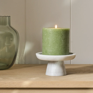 Portavelas de mármol blanco hecho a mano, creativo, para vajilla, decoración de portavelas para interiores y exteriores. - Product Image 1