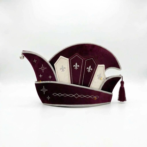 Chapeau de Carnaval Royal Brodé Argenté, Accessoire Décoratif pour Costume de Prince - Grande Vente - Product Image 2