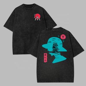 Nuevas Camisetas de Hombre Estilo Urbano, Tejidas en Algodón 100%, 300 Gramos, Lavado Ácido, Talla Grande, Estampado Completo, 2026 - Product Image 2