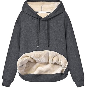 Pull à capuche d'hiver surdimensionné en polaire Sherpa premium, épais et chaud, avec logo personnalisé, idéal pour la vente en gros - Product Image 6