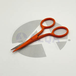 Ciseaux à broder en acier inoxydable de haute qualité, revêtement orange, lames dentelées pour la coupe de fil et l'artisanat - Product Image 5