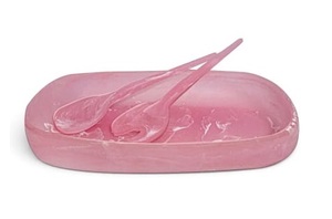 Meilleures ventes pour la maison et la cuisine : Ensemble élégant de plateau de service et de saladiers avec 2 cuillères, idéal pour la table et les aliments. - Product Image 6